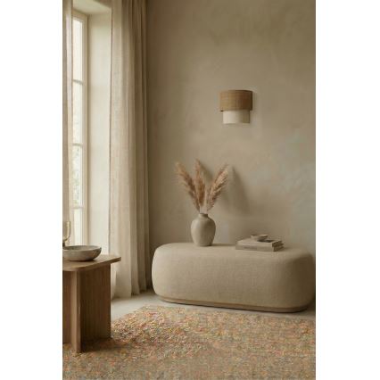 Brilagi - LED sienas gaismeklis BOHO ECO 1xE27/10W/230V bēšs/krēmkrāsains