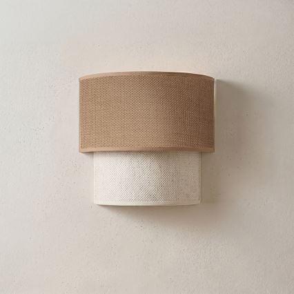 Brilagi - LED sienas gaismeklis BOHO ECO 1xE27/10W/230V bēšs/krēmkrāsains
