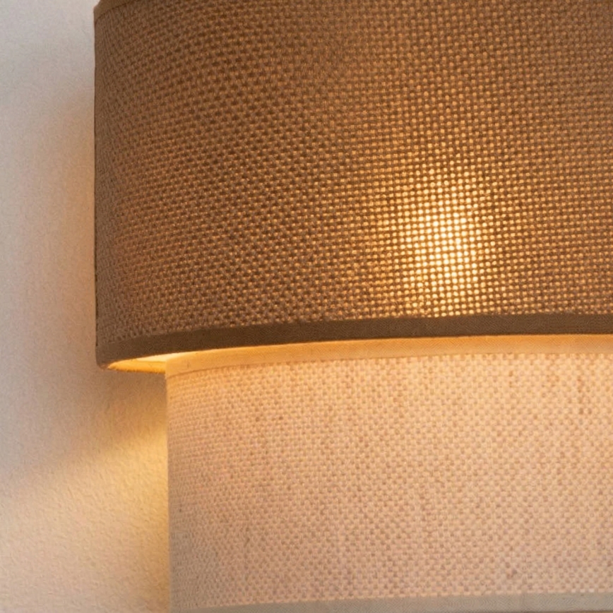 Brilagi - LED sienas gaismeklis BOHO ECO 1xE27/10W/230V bēšs/krēmkrāsains