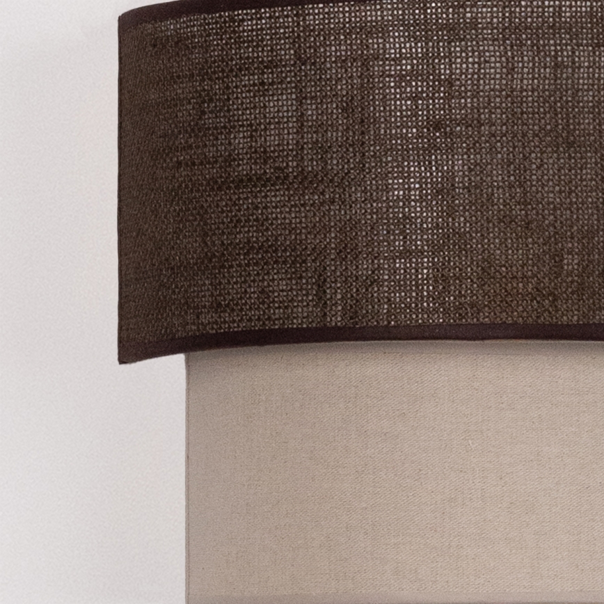 Brilagi - LED sienas gaismeklis BOHO ECO 1xE27/10W/230V brūns/krēmīgs
