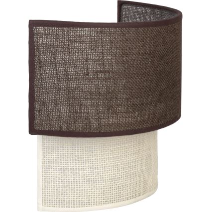Brilagi - LED sienas gaismeklis BOHO ECO 1xE27/10W/230V brūns/krēmkrāsains
