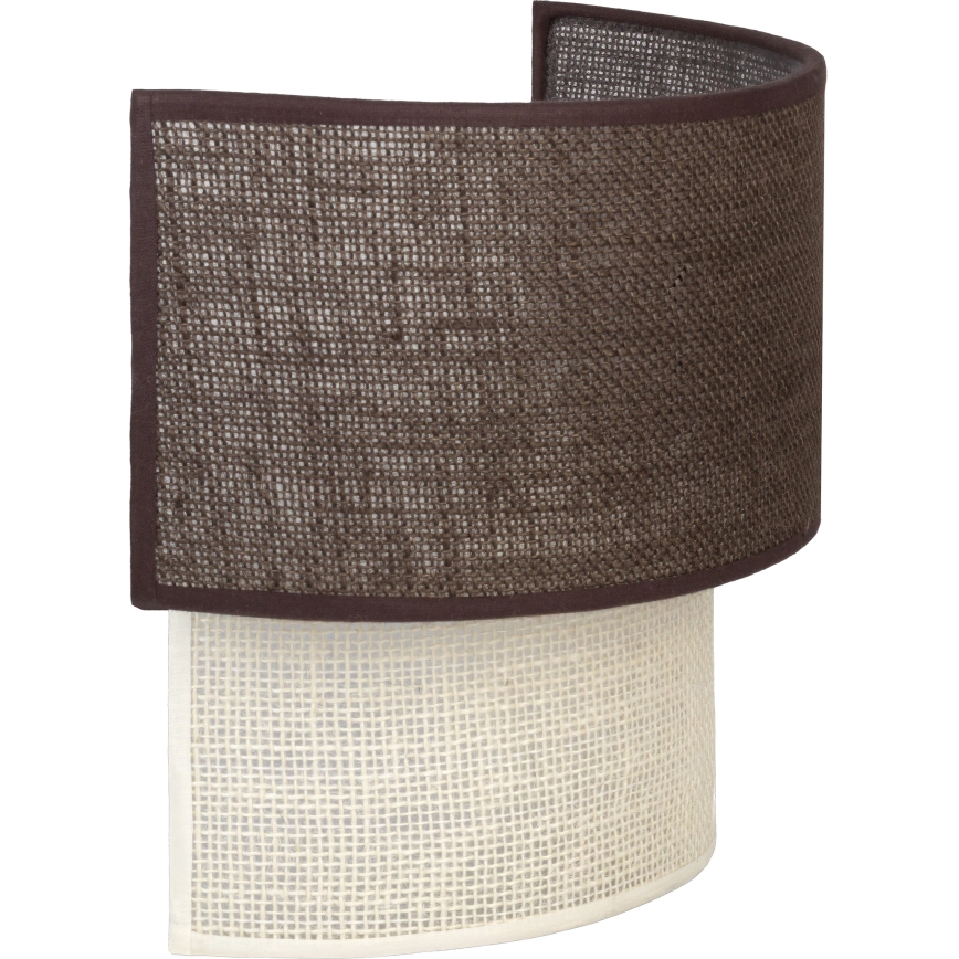 Brilagi - LED sienas gaismeklis BOHO ECO 1xE27/10W/230V brūns/krēmkrāsains
