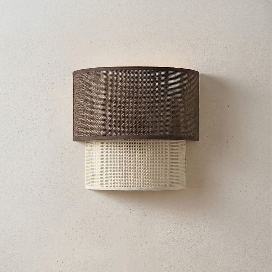 Brilagi - LED sienas gaismeklis BOHO ECO 1xE27/10W/230V brūns/krēmkrāsains