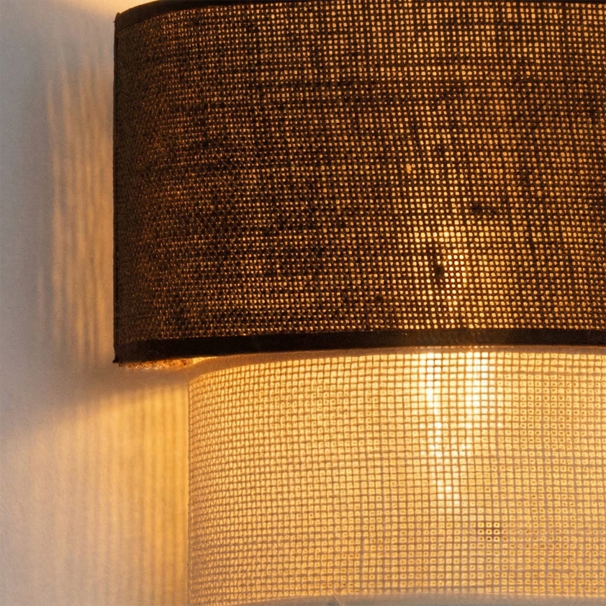 Brilagi - LED sienas gaismeklis BOHO ECO 1xE27/10W/230V brūns/krēmkrāsains