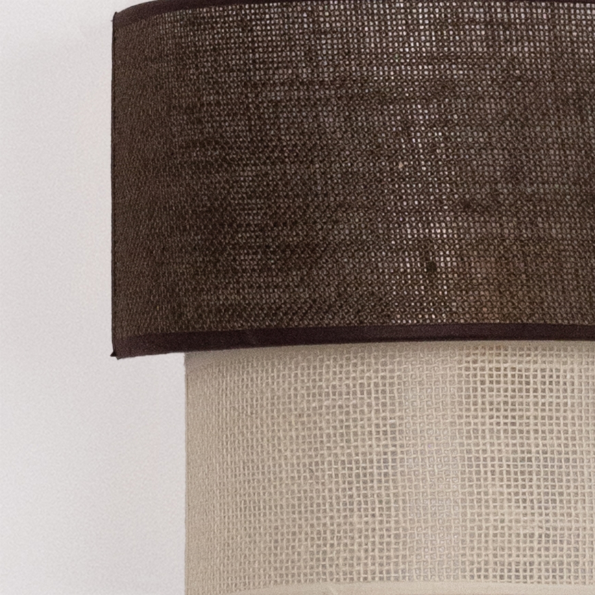 Brilagi - LED sienas gaismeklis BOHO ECO 1xE27/10W/230V brūns/krēmkrāsains
