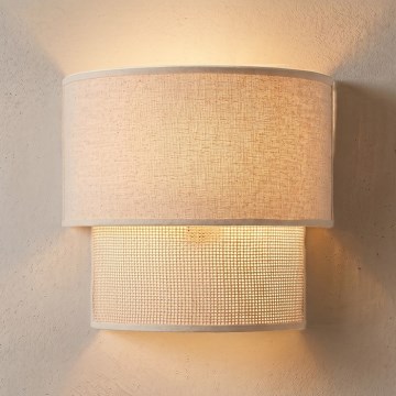 Brilagi - LED sienas gaismeklis BOHO ECO 1xE27/10W/230V krēmkrāsains