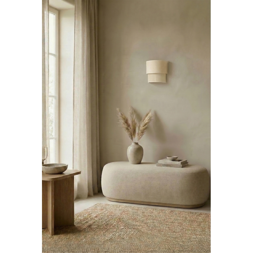 Brilagi - LED sienas gaismeklis BOHO ECO 1xE27/10W/230V krēmkrāsains