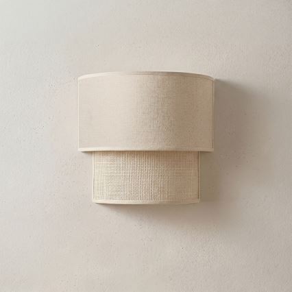 Brilagi - LED sienas gaismeklis BOHO ECO 1xE27/10W/230V krēmkrāsains