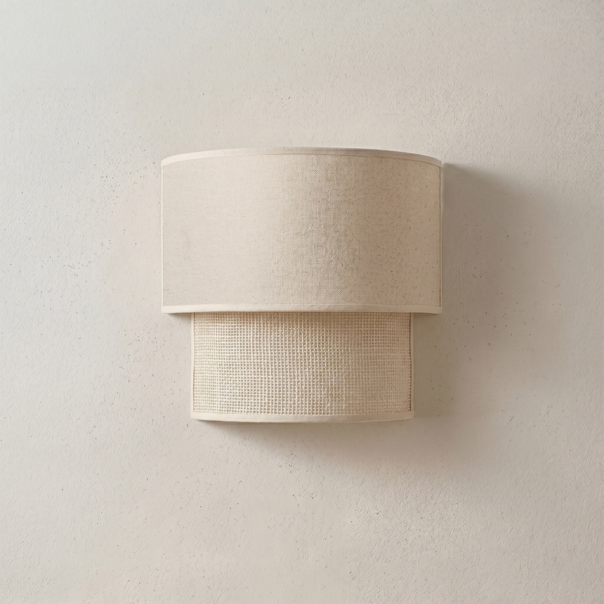 Brilagi - LED sienas gaismeklis BOHO ECO 1xE27/10W/230V krēmkrāsains