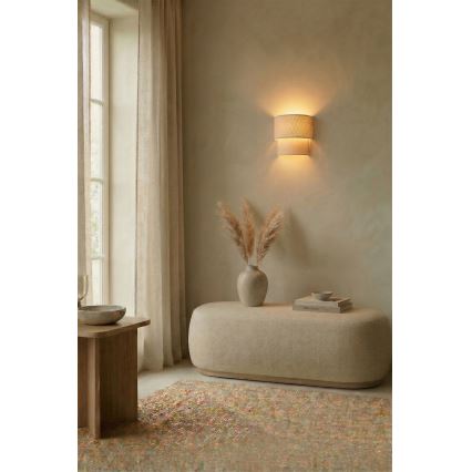 Brilagi - LED sienas gaismeklis BOHO ECO 1xE27/10W/230V krēmkrāsains