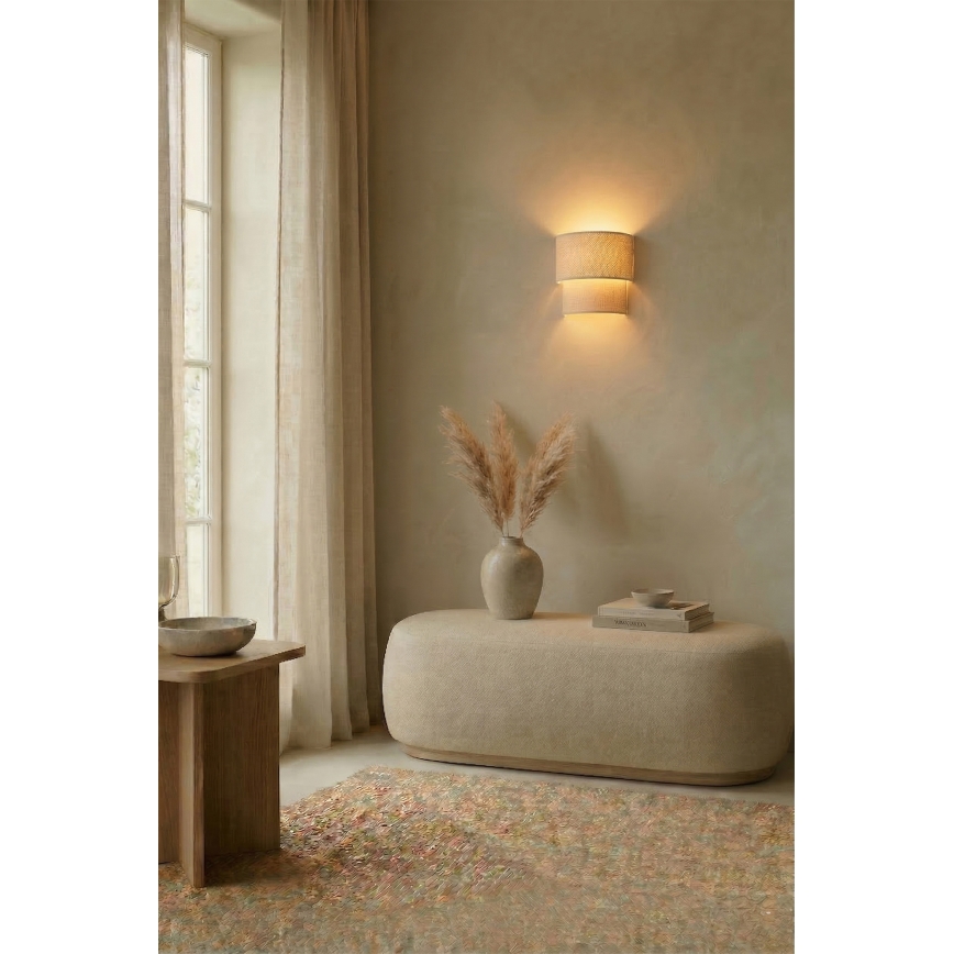Brilagi - LED sienas gaismeklis BOHO ECO 1xE27/10W/230V krēmkrāsains