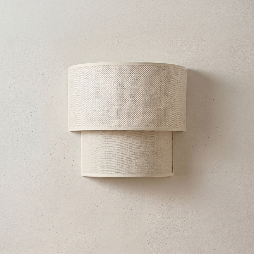 Brilagi - LED sienas gaismeklis BOHO ECO 1xE27/10W/230V krēmkrāsains