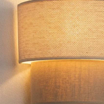 Brilagi - LED sienas gaismeklis BOHO ECO 1xE27/10W/230V krēmkrāsains