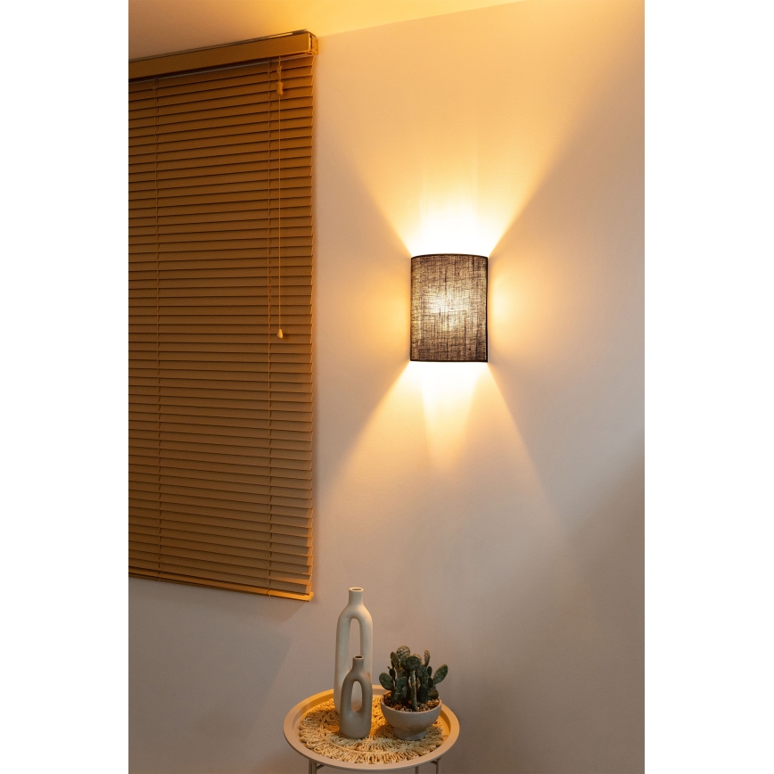 Brilagi - LED sienas gaismeklis BOHO STYLE 1xE27/15W/230V, brūns