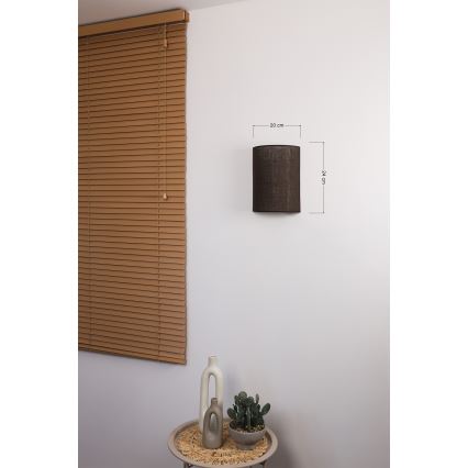 Brilagi - LED sienas gaismeklis BOHO STYLE 1xE27/15W/230V, brūns