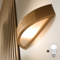Brilagi - LED sienas gaismeklis CARVALHO 1xE27/15W/230V ozola