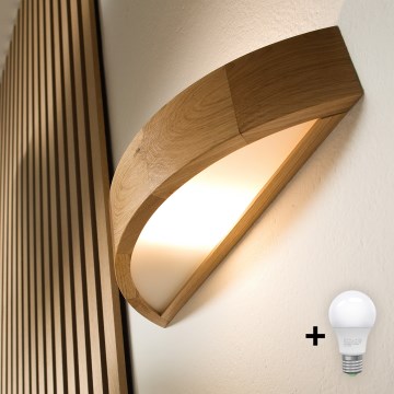 Brilagi - LED sienas gaismeklis CARVALHO 1xE27/15W/230V ozola