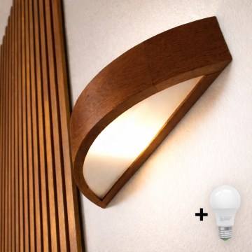 Brilagi - LED sienas gaismeklis CARVALHO 1xE27/15W/230V ozols/ķirsis