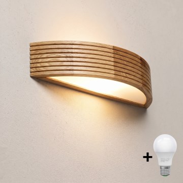 Brilagi - LED sienas gaismeklis CARVALHO MODERN 1xE27/60W/230V ozols