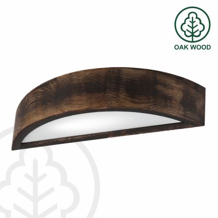 Brilagi - LED sienas gaismeklis CARVALHO SMOKEY 1xE27/60W/230V ozols