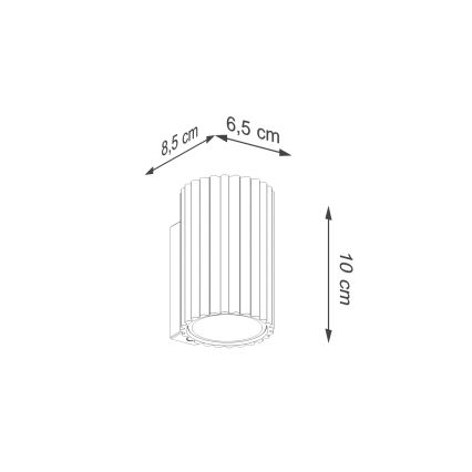 Brilagi - LED sienas gaismeklis CRESTO 1xGU10/10W/230V 10 cm balts