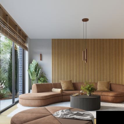 Brilagi - LED sienas gaismeklis CRESTO 1xGU10/10W/230V 10 cm brūns