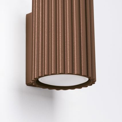 Brilagi - LED sienas gaismeklis CRESTO 1xGU10/10W/230V 10 cm brūns