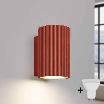BRILAGI - LED sienas gaismeklis CRESTO 1xGU10/10W/230V 10 cm oranžs
