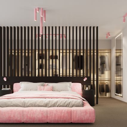 Brilagi - LED sienas gaismeklis CRESTO 1xGU10/10W/230V 10 cm rozā