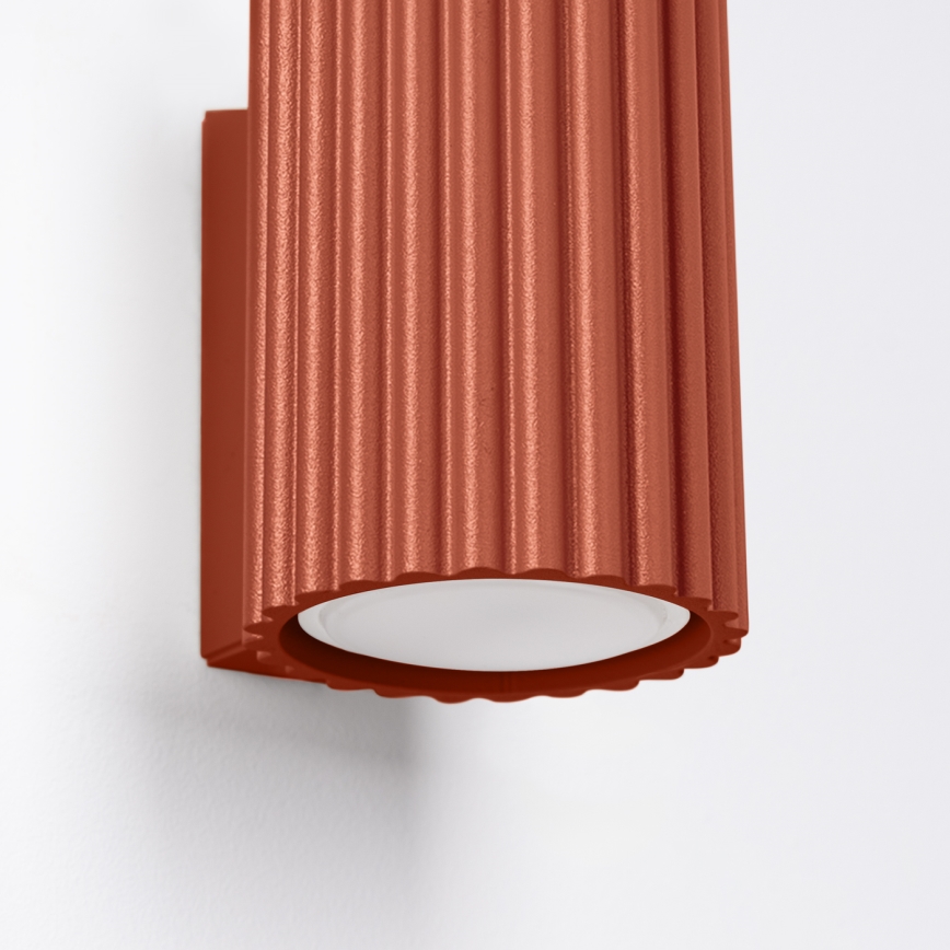 Brilagi - LED sienas gaismeklis CRESTO 1xGU10/10W/230V 10 cm sarkans