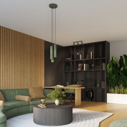 Brilagi - LED sienas gaismeklis CRESTO 1xGU10/10W/230V, 10 cm, zaļš