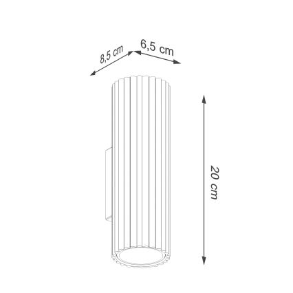 Brilagi - LED sienas gaismeklis CRESTO 2xGU10/10W/230V 20 cm melns