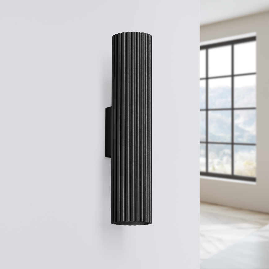 Brilagi - LED sienas gaismeklis CRESTO 2xGU10/10W/230V 30 cm melns