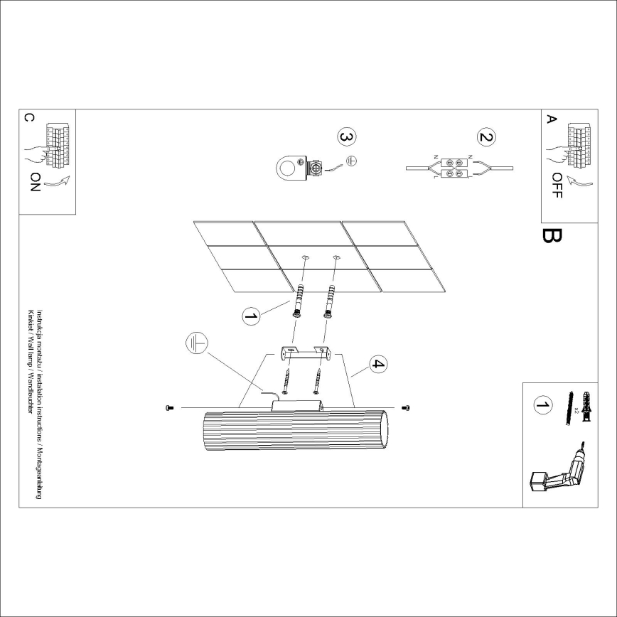 Brilagi - LED sienas gaismeklis CRESTO 2xGU10/10W/230V 30 cm sarkans