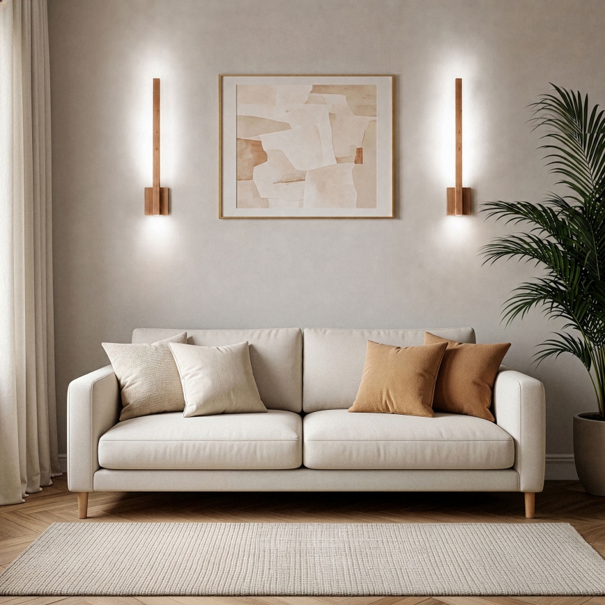 BRILAGI - LED sienas gaismeklis GARDALINE LED/90W/230V 100 cm ozols