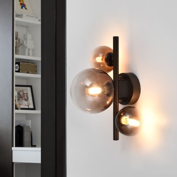 Brilagi - LED sienas gaismeklis MILLA 3xG9/3W/230V brūns/dūmakaini brūns