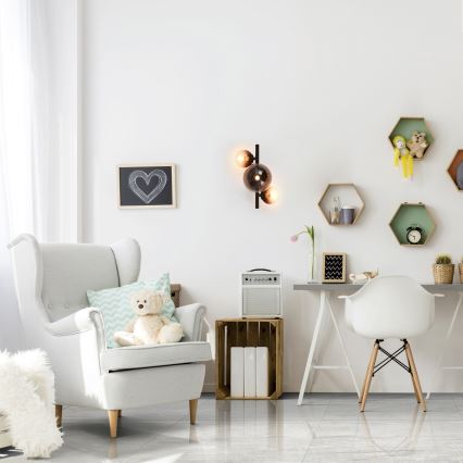 Brilagi - LED sienas gaismeklis MILLA 3xG9/3W/230V brūns/dūmakaini brūns