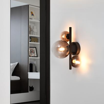 Brilagi - LED sienas gaismeklis MILLA 3xG9/3W/230V brūns/dūmakaini brūns