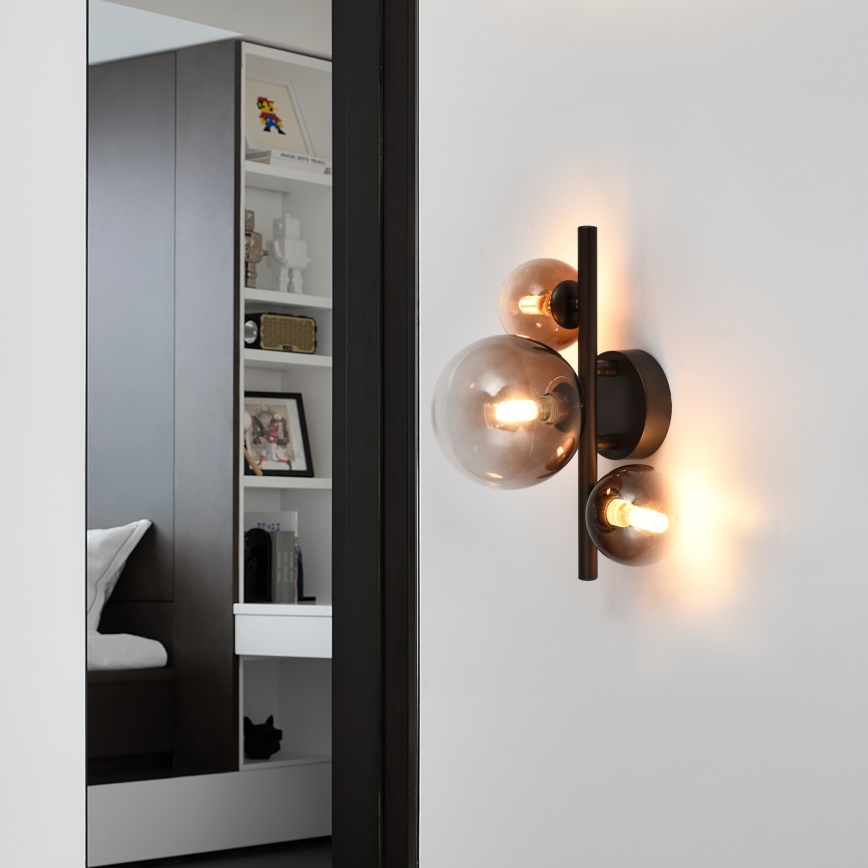 Brilagi - LED sienas gaismeklis MILLA 3xG9/3W/230V brūns/dūmakaini brūns