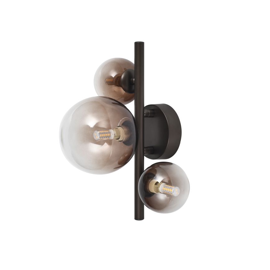 Brilagi - LED sienas gaismeklis MILLA 3xG9/3W/230V brūns/dūmakaini brūns