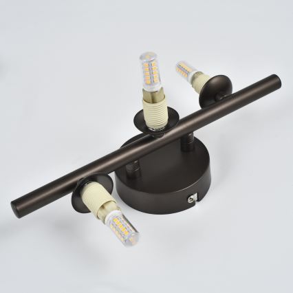 Brilagi - LED sienas gaismeklis MILLA 3xG9/3W/230V brūns/dūmakaini brūns
