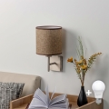 BRILAGI - LED sienas gaismeklis NUBILA 1xE27/60W/230V matēts hroms/brūns