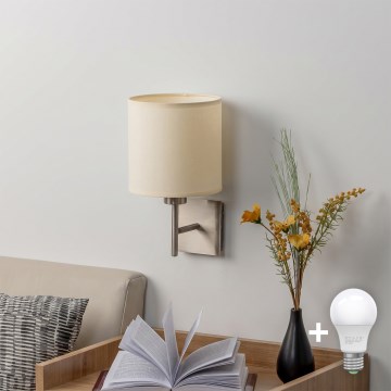 BRILAGI - LED sienas gaismeklis NUBILA 1xE27/60W/230V matēts hroms/krēmkrāsa