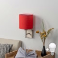 BRILAGI - LED sienas gaismeklis NUBILA 1xE27/60W/230V matēts hroms/sarkans