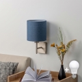 BRILAGI - LED sienas gaismeklis NUBILA 1xE27/60W/230V matēts hroms/tumši zils