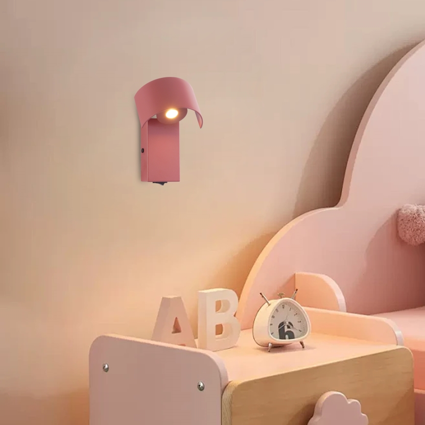 Brilagi - LED sienas gaismeklis VASTO LED/3W/230V rozā