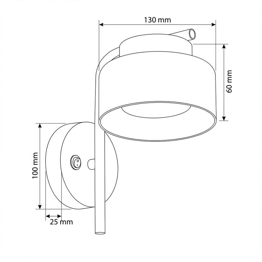 Brilagi - LED Sienas lampa AURA LUX 1xGX53/30W/230V melna/dūmota