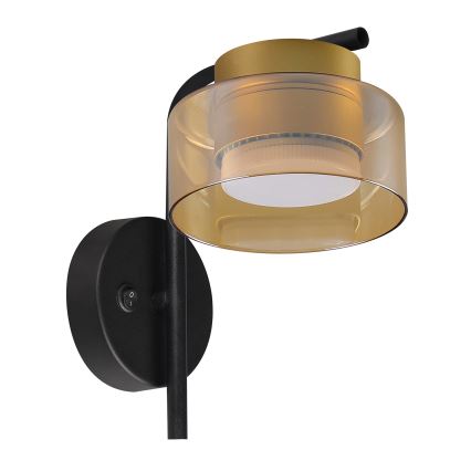 Brilagi - LED Sienas lampa AURA LUX 1xGX53/30W/230V melna/zelta