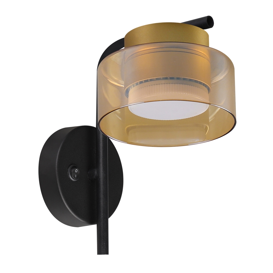 Brilagi - LED Sienas lampa AURA LUX 1xGX53/30W/230V melna/zelta