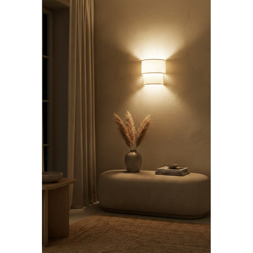 Brilagi - LED sienas lampa BOHO ECO 1xE27/10W/230V krēmkrāsaina